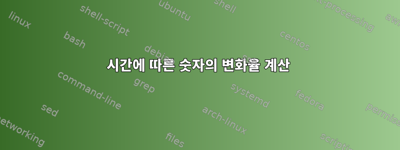 시간에 따른 숫자의 변화율 계산