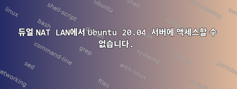 듀얼 NAT LAN에서 Ubuntu 20.04 서버에 액세스할 수 없습니다.