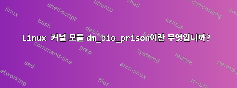 Linux 커널 모듈 dm_bio_prison이란 무엇입니까?