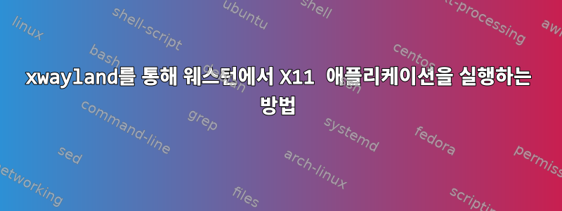 xwayland를 통해 웨스턴에서 X11 애플리케이션을 실행하는 방법