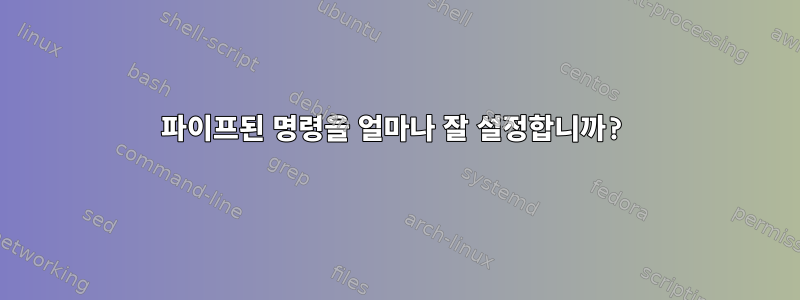 파이프된 명령을 얼마나 잘 설정합니까?