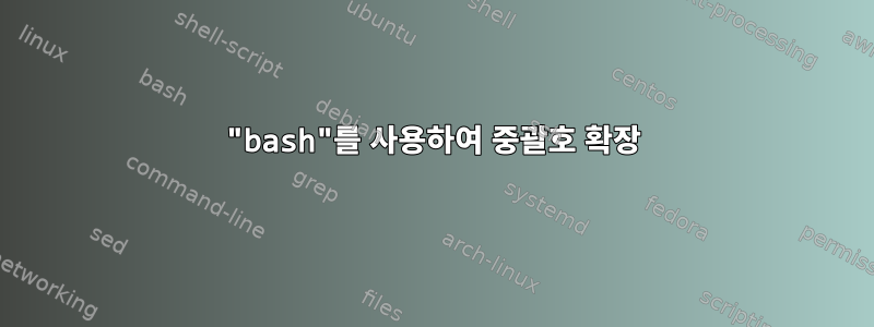 "bash"를 사용하여 중괄호 확장