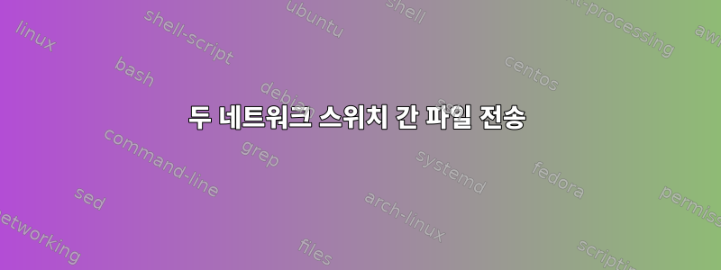 두 네트워크 스위치 간 파일 전송