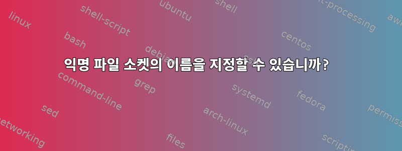 익명 파일 소켓의 이름을 지정할 수 있습니까?