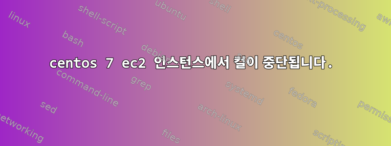 centos 7 ec2 인스턴스에서 컬이 중단됩니다.