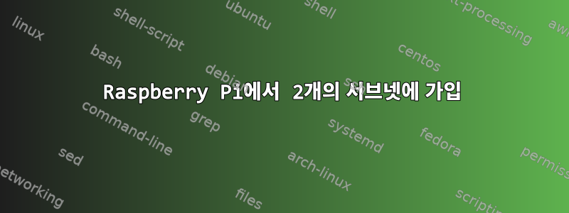 Raspberry Pi에서 2개의 서브넷에 가입