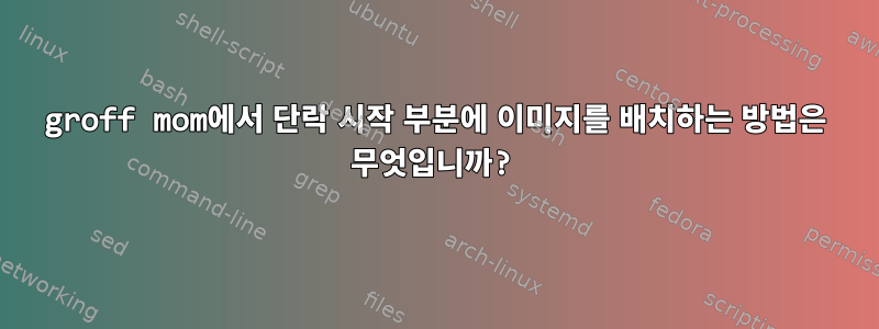 groff mom에서 단락 시작 부분에 이미지를 배치하는 방법은 무엇입니까?