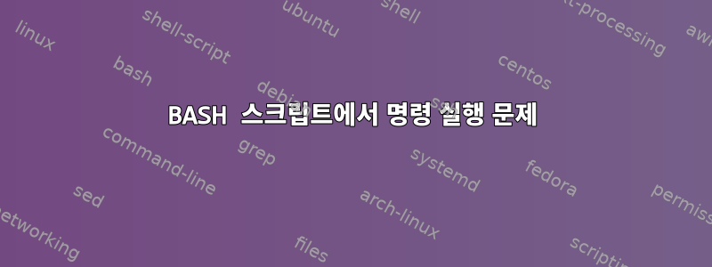 BASH 스크립트에서 명령 실행 문제