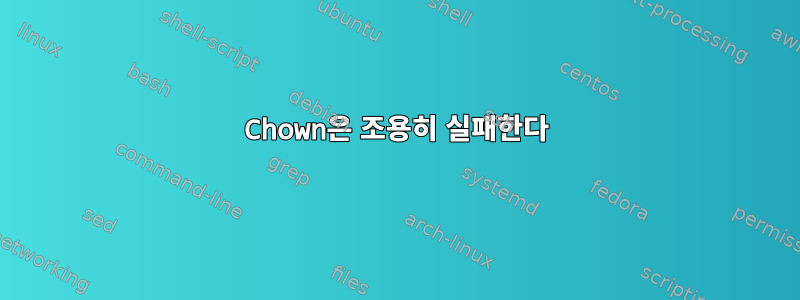 Chown은 조용히 실패한다