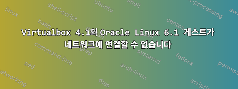 Virtualbox 4.1의 Oracle Linux 6.1 게스트가 네트워크에 연결할 수 없습니다