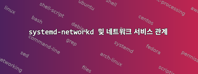 systemd-networkd 및 네트워크 서비스 관계