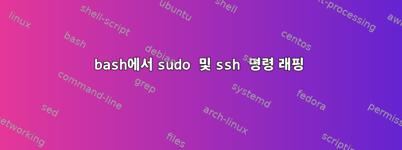 bash에서 sudo 및 ssh 명령 래핑