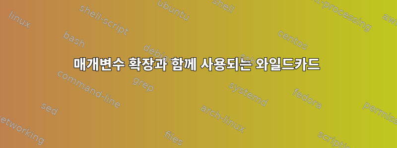 매개변수 확장과 함께 사용되는 와일드카드