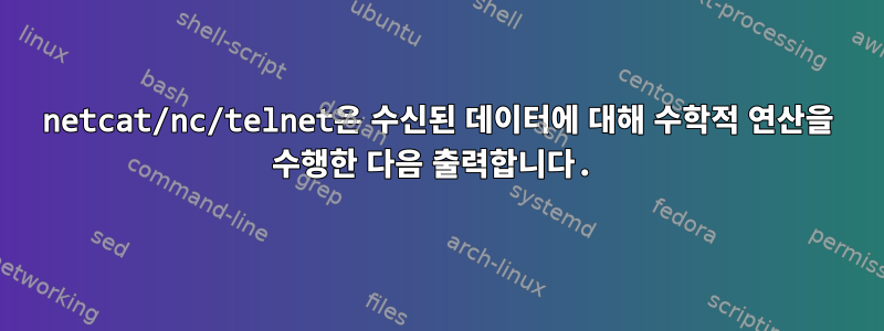 netcat/nc/telnet은 수신된 데이터에 대해 수학적 연산을 수행한 다음 출력합니다.