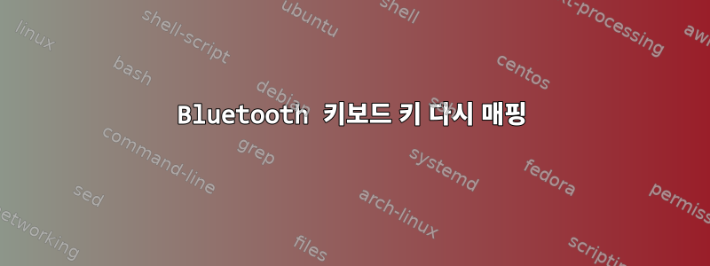 Bluetooth 키보드 키 다시 매핑