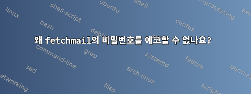 왜 fetchmail의 비밀번호를 에코할 수 없나요?