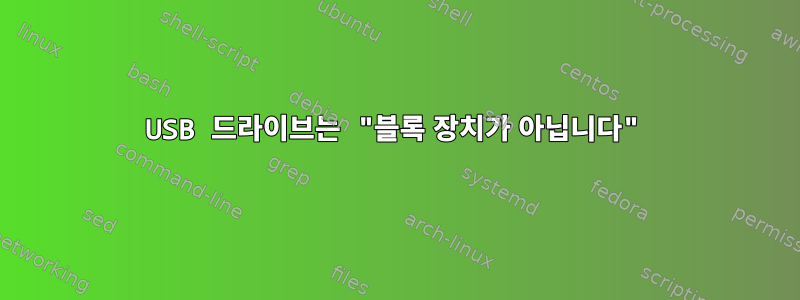 USB 드라이브는 "블록 장치가 아닙니다"