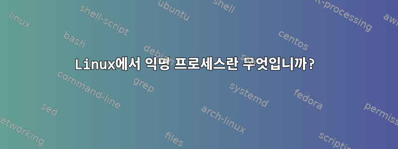 Linux에서 익명 프로세스란 무엇입니까?