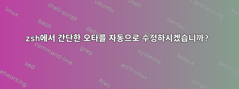 zsh에서 간단한 오타를 자동으로 수정하시겠습니까?