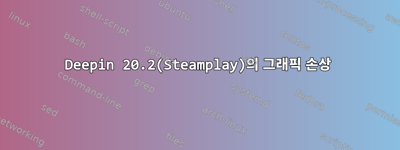 Deepin 20.2(Steamplay)의 그래픽 손상