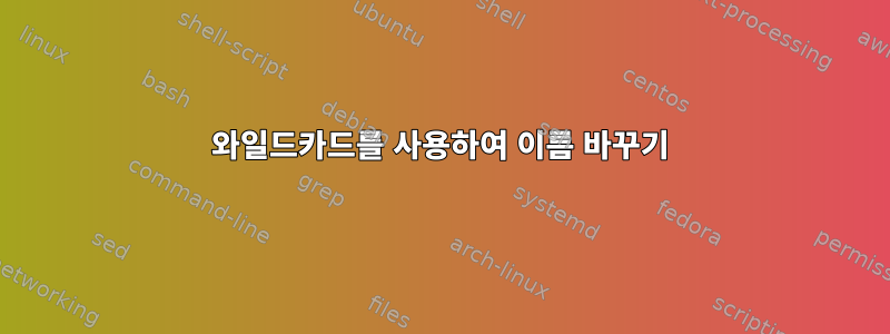 와일드카드를 사용하여 이름 바꾸기