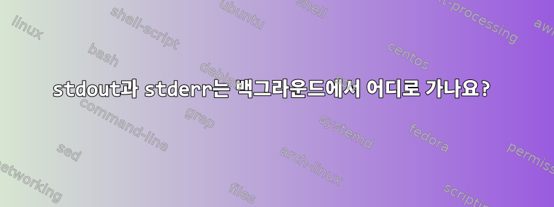 stdout과 stderr는 백그라운드에서 어디로 가나요?