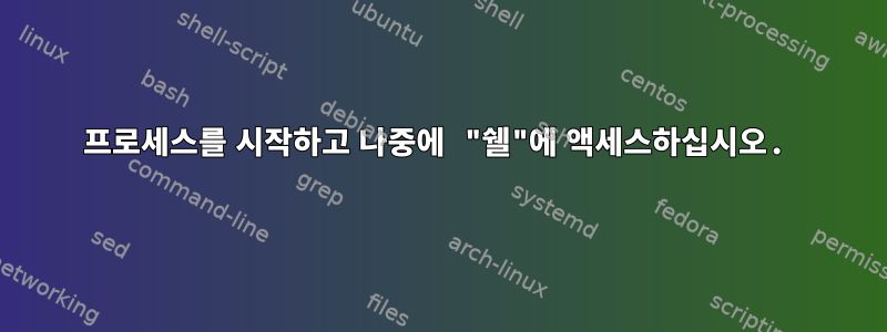 프로세스를 시작하고 나중에 "쉘"에 액세스하십시오.