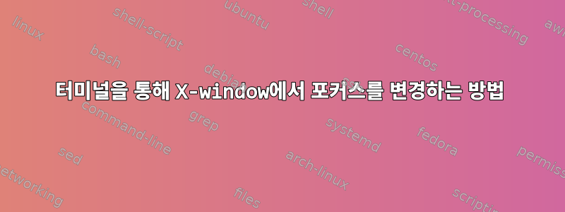 터미널을 통해 X-window에서 포커스를 변경하는 방법