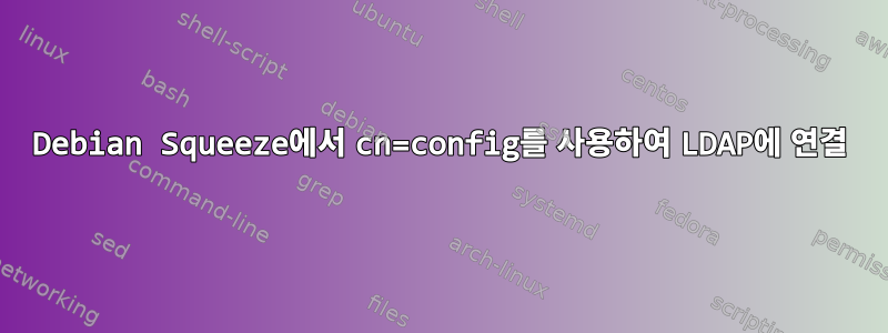 Debian Squeeze에서 cn=config를 사용하여 LDAP에 연결