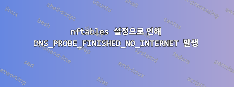 nftables 설정으로 인해 DNS_PROBE_FINISHED_NO_INTERNET 발생