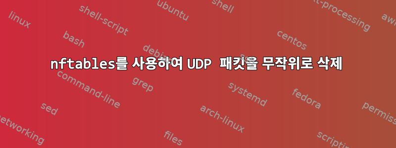 nftables를 사용하여 UDP 패킷을 무작위로 삭제