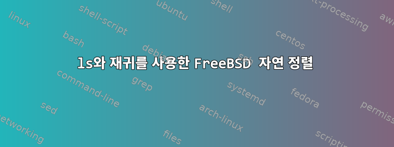 ls와 재귀를 사용한 FreeBSD 자연 정렬