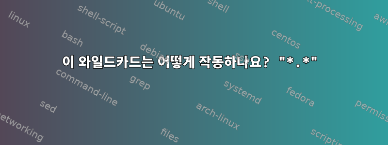 이 와일드카드는 어떻게 작동하나요? "*.*"