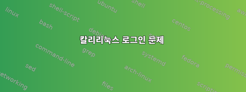 칼리리눅스 로그인 문제