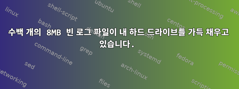 수백 개의 8MB 빈 로그 파일이 내 하드 드라이브를 가득 채우고 있습니다.