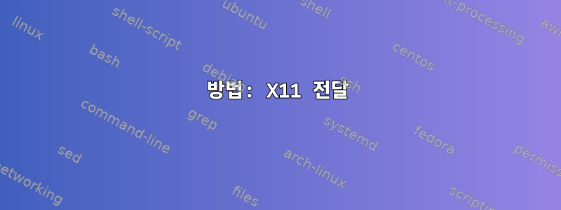 방법: X11 전달