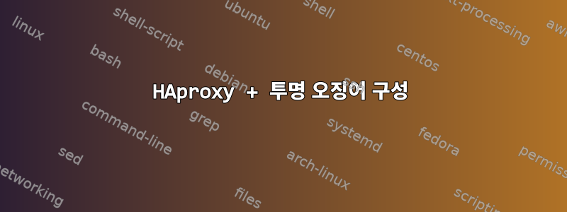 HAproxy + 투명 오징어 구성