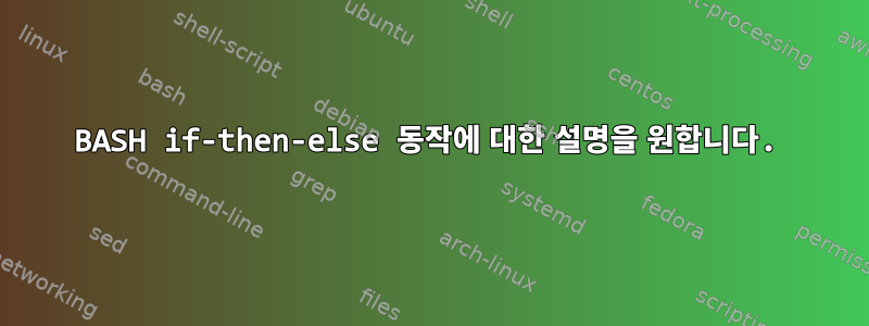 BASH if-then-else 동작에 대한 설명을 원합니다.