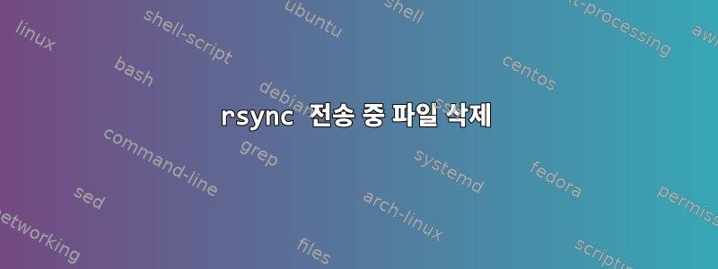 rsync 전송 중 파일 삭제