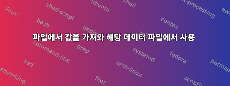 파일에서 값을 가져와 해당 데이터 파일에서 사용