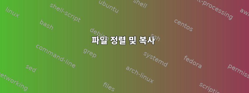 파일 정렬 및 복사