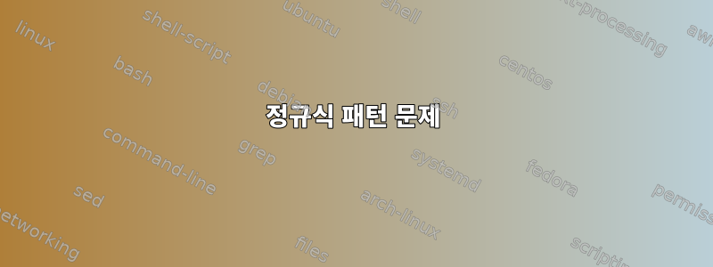 정규식 패턴 문제