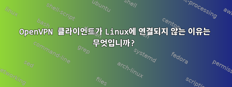 OpenVPN 클라이언트가 Linux에 연결되지 않는 이유는 무엇입니까?