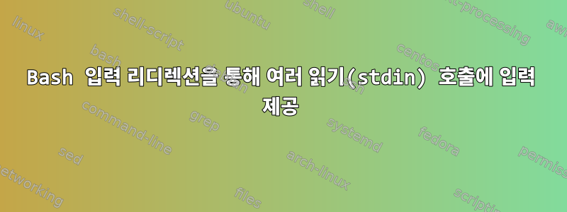 Bash 입력 리디렉션을 통해 여러 읽기(stdin) 호출에 입력 제공