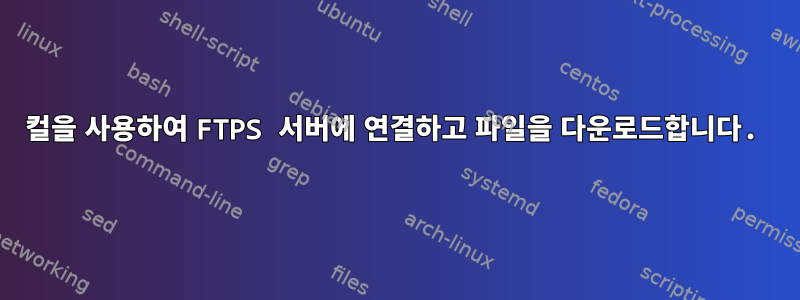 컬을 사용하여 FTPS 서버에 연결하고 파일을 다운로드합니다.