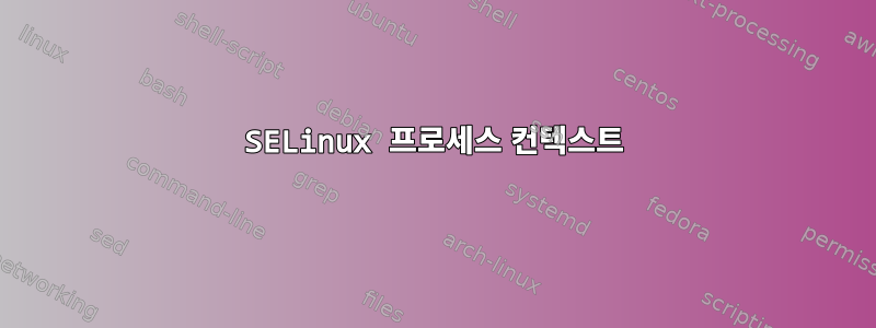 SELinux 프로세스 컨텍스트