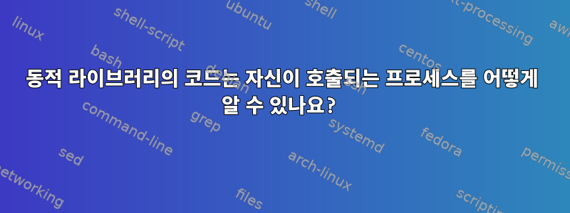 동적 라이브러리의 코드는 자신이 호출되는 프로세스를 어떻게 알 수 있나요?