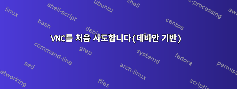 VNC를 처음 시도합니다(데비안 기반)