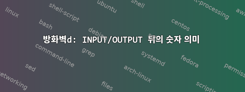 방화벽d: INPUT/OUTPUT 뒤의 숫자 의미