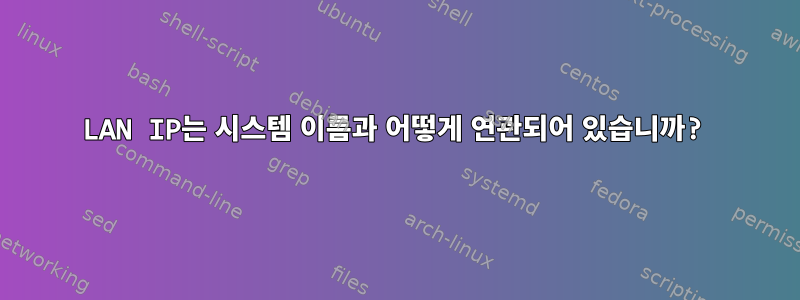 LAN IP는 시스템 이름과 어떻게 연관되어 있습니까?